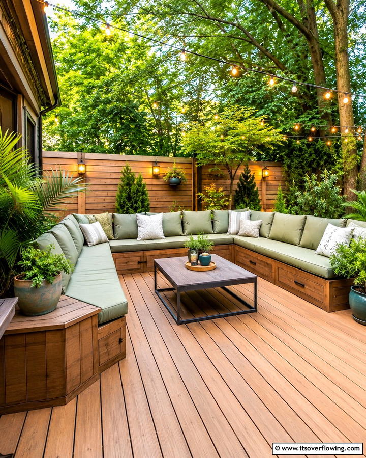 Built In Bench Seating - 25 Stylish Deck Seating Ideas for Outdoor Entertaining