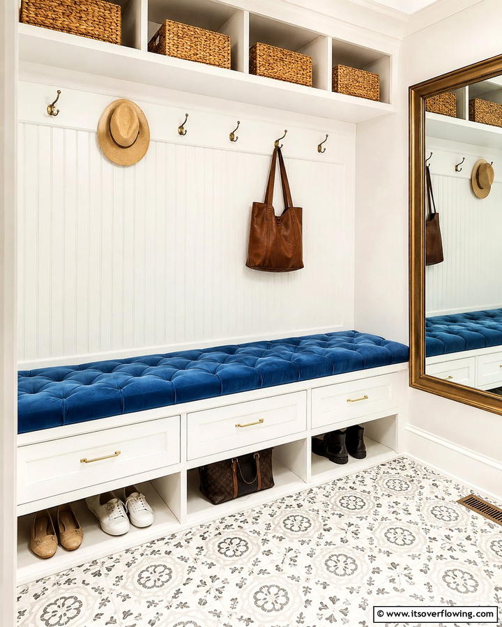 Built In Bench Storage - 25 Entryway Closet Ideas to Maximize Storage and Style