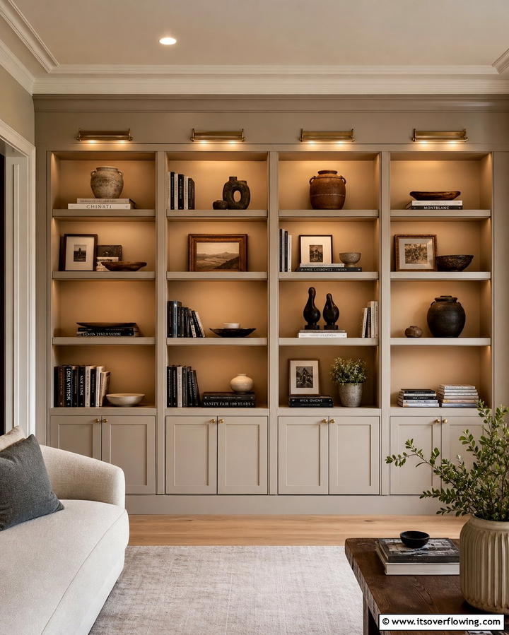 Built In Bookshelves - 25 Nancy Meyers Interior Design Ideas- Timeless & Elegant