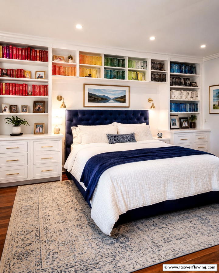 Built In Bookshelves for Book Lovers - 25 Dreamy Bedroom Design Ideas for a Cozy Retreat