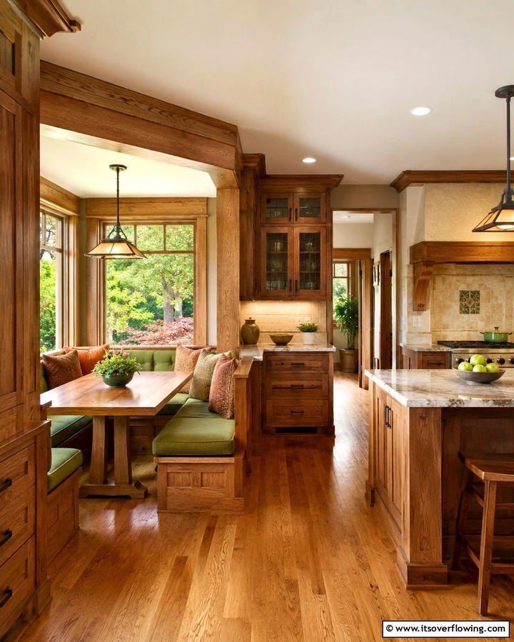 Built In Breakfast Nooks - 25 Craftsman Kitchen Ideas for a Classic and Timeless Design