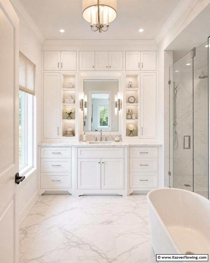 Built In Cabinets for Seamless Integration - 25 Bathroom Cabinet Ideas for Organized Spaces