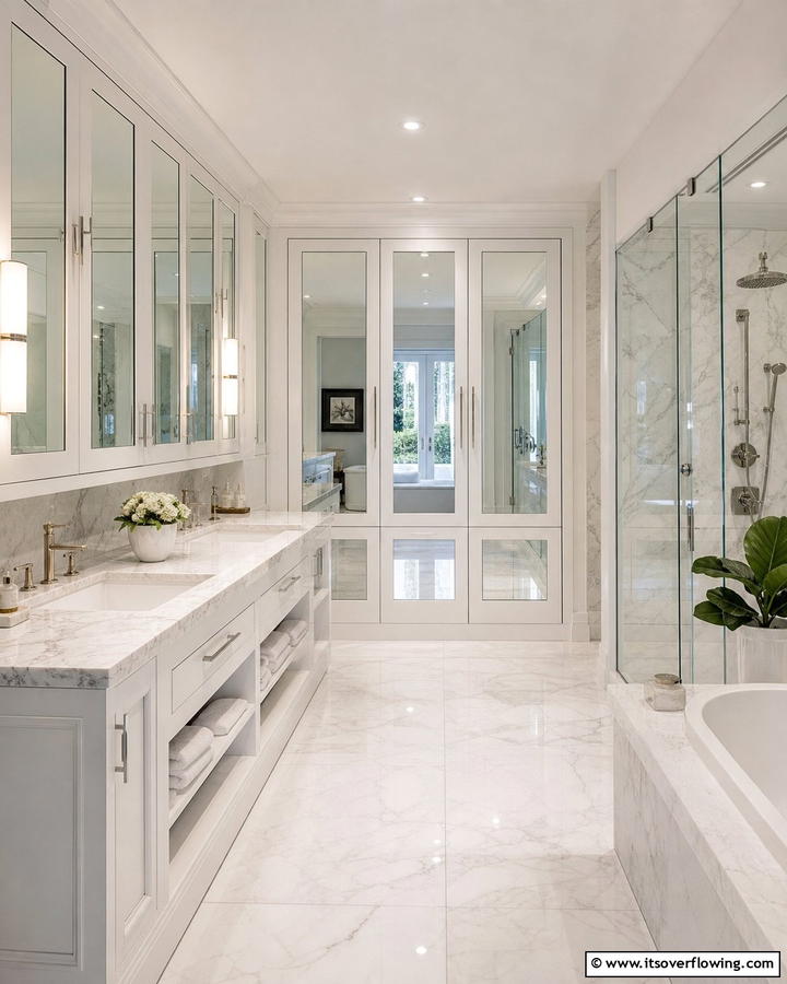 Built In Cabinets - 20 Bathroom Wall Storage Ideas for Organization