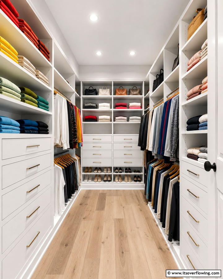 Built In Closet Shelves - 20 Sweater Storage Ideas to Organize Your Wardrobe