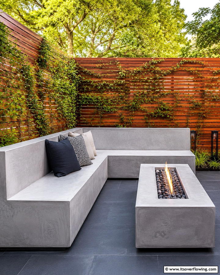 Built In Concrete Seating - 25 Fire Pit Seating Ideas to Enhance Your Outdoor Space