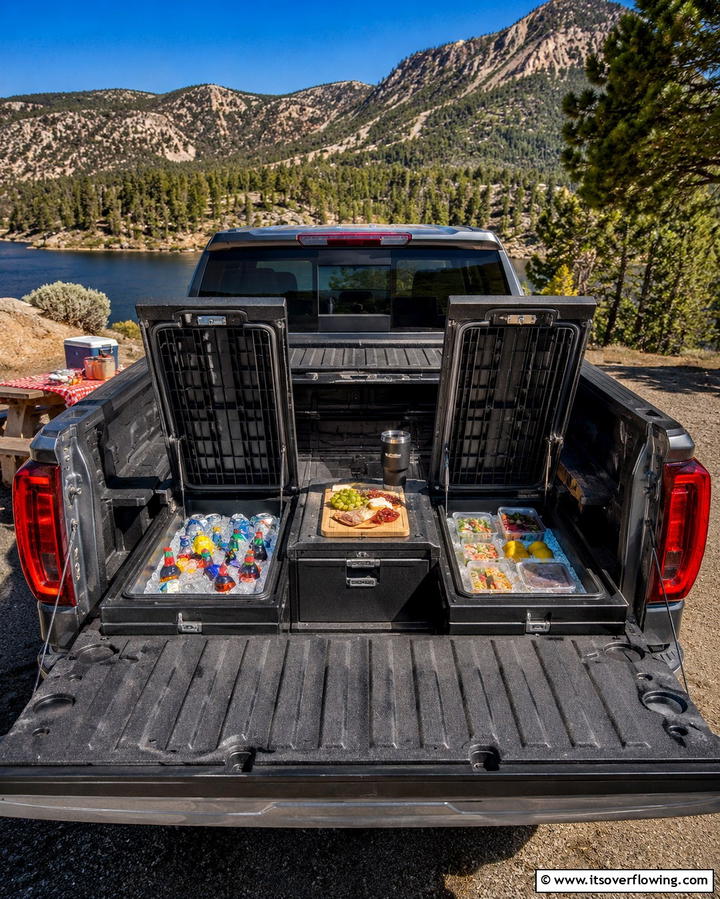Built In Cooler Compartments - 20 Truck Bed Storage Ideas for Organization