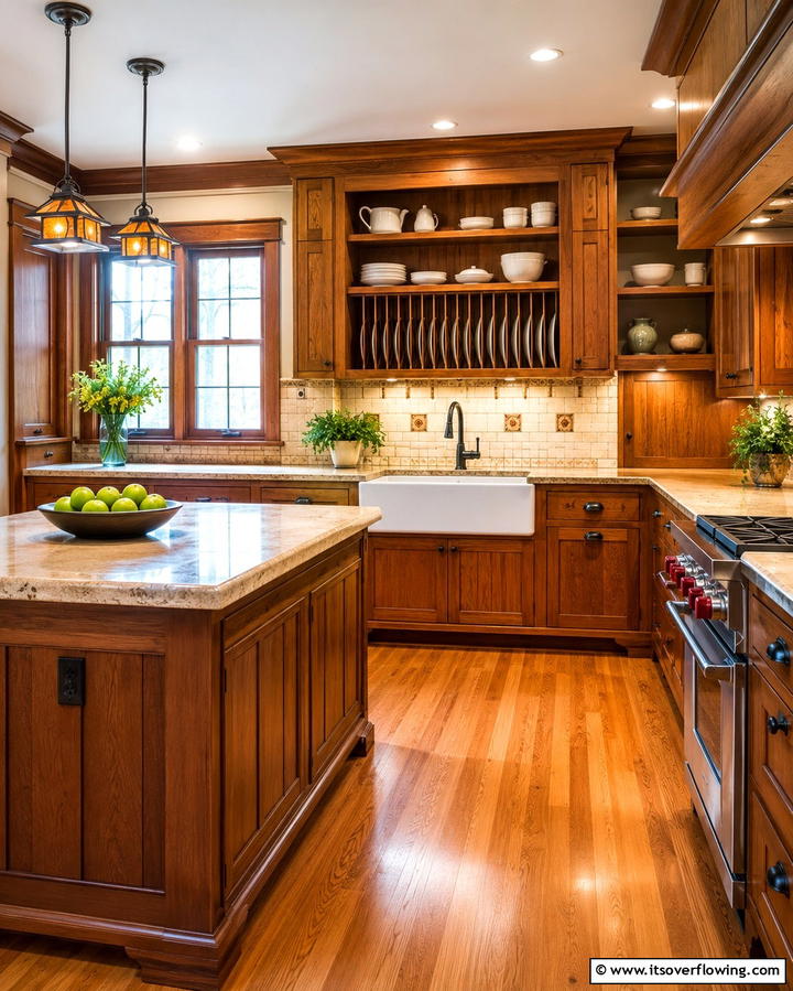 Built In Dish Racks - 25 Craftsman Kitchen Ideas for a Classic and Timeless Design