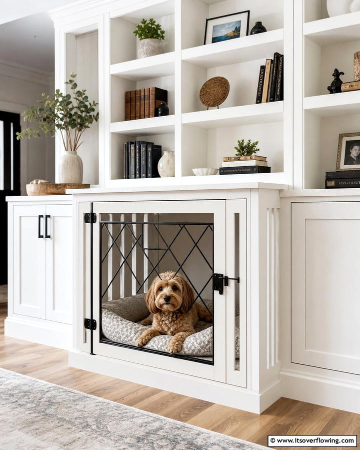 Built In Dog Crate - 25 Dog Room Ideas for a Pet-Friendly Home