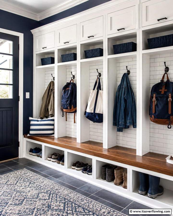 Built In Entryway Lockers - 25 Entryway Storage Ideas for Organized Homes