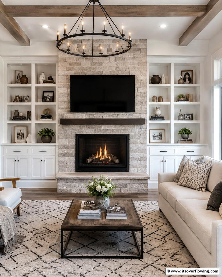 Built In Fireplace - 20 Traditional Fireplaces for a Classic Home