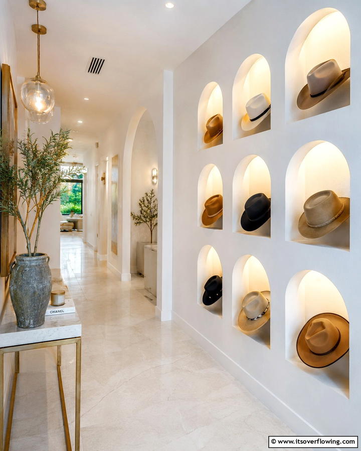 Built In Hat Niches - 30 Smart Hat Storage Ideas to Declutter Your Home