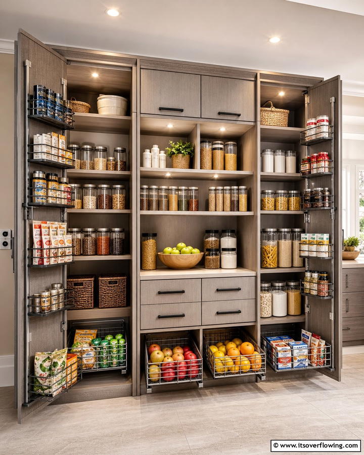 Built In Pantry Alternative - 25 Modern Floor to Ceiling Kitchen Cabinets Ideas