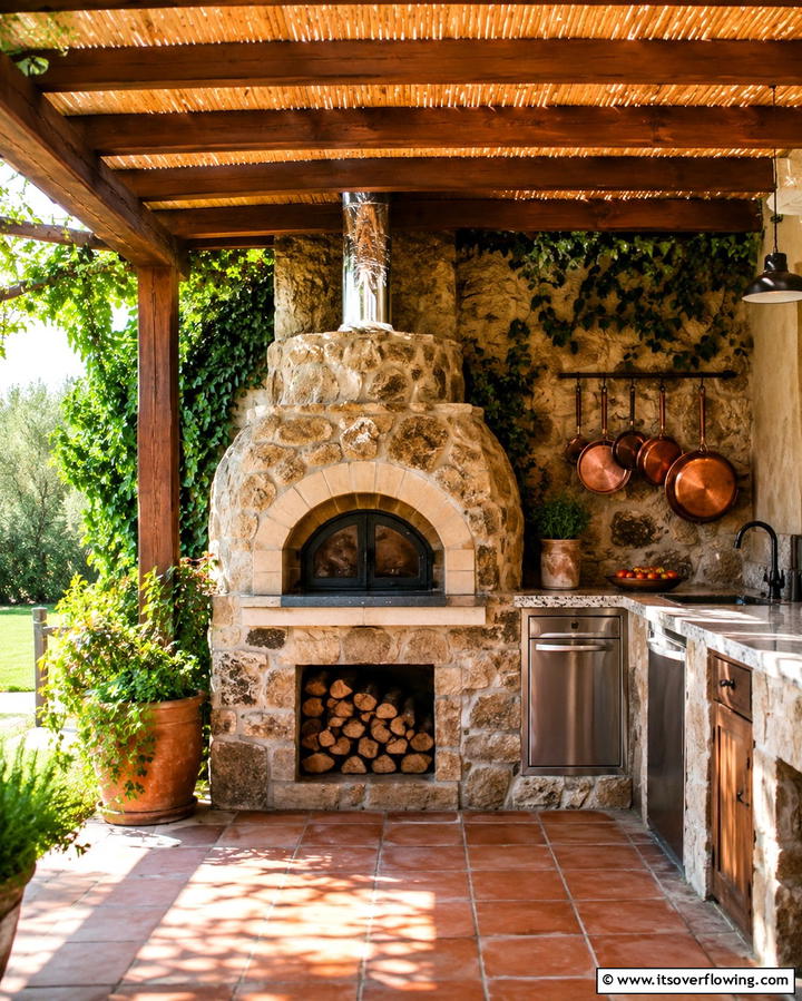 Built In Pizza Oven - 20 Summer Kitchen Ideas to Refresh Your Space