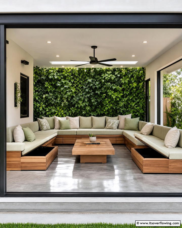 Built In Seating with Storage - 25 California Room Design Ideas for Indoor-Outdoor Living