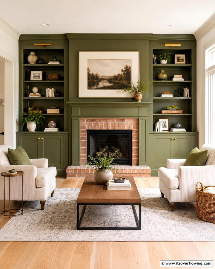 Built In Shelving Around the FireplaceOne - 25 Cozy Living Room Fireplace Ideas for Warmth
