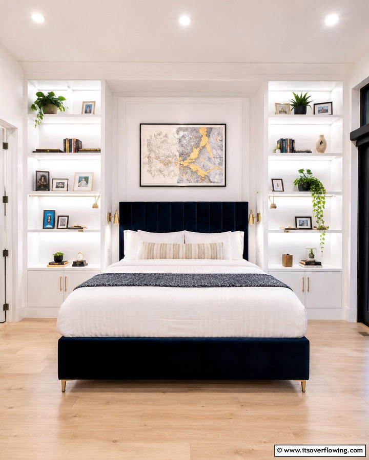 Built In Shelving Units - 25 Dreamy Bedroom Design Ideas for a Cozy Retreat