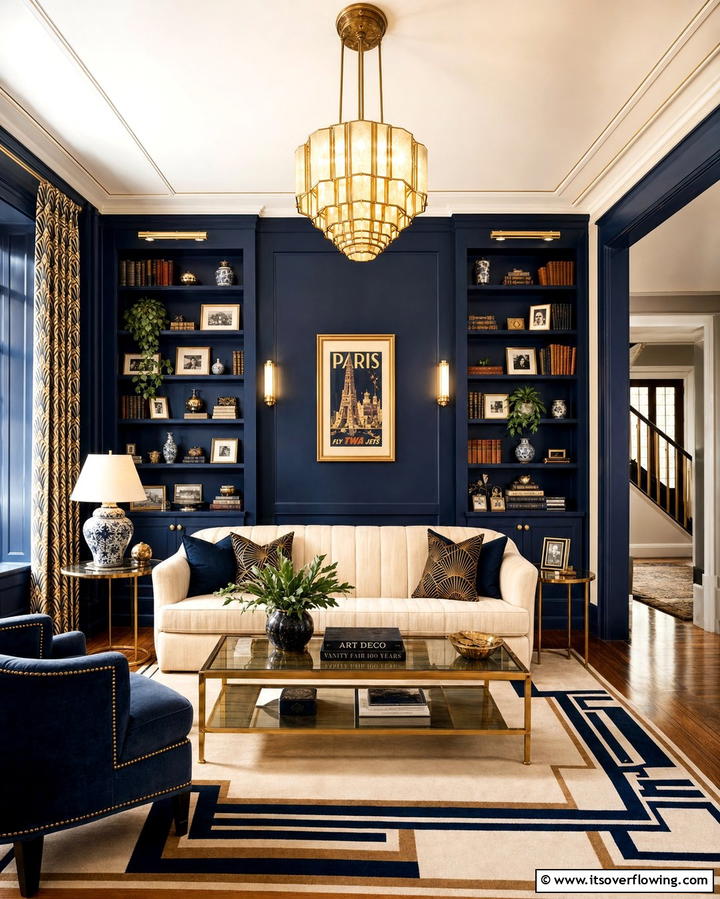 Built In Shelving UnitsOne - 25 Vintage 1930s Living Room Design Ideas for Nostalgia