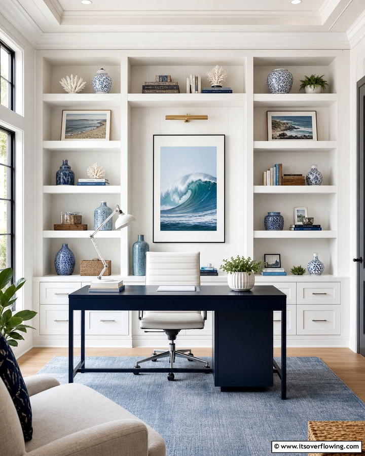 Built In Shelving for Functional Design - 25 Modern Cape Cod House Ideas for Coastal Living