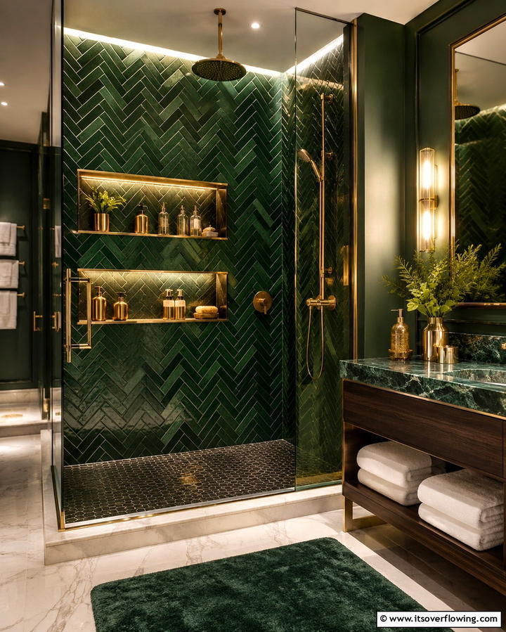Built In Shower Niches - 25 Small Bathroom Walk-in Shower Ideas for Modern Homes