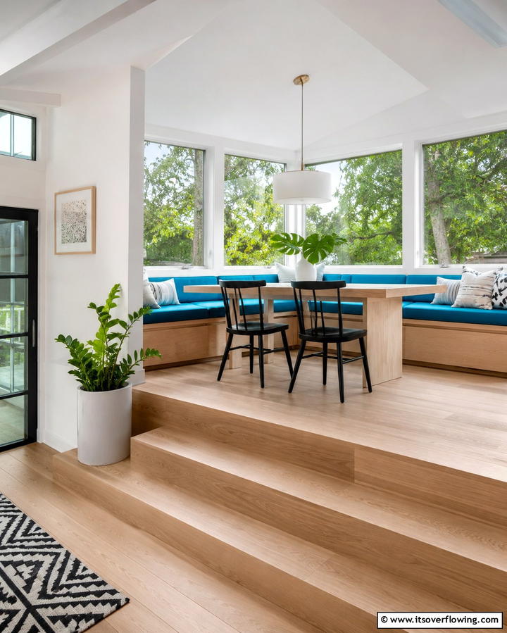 Built In Step Storage - 30 Modern Split Level Kitchen Design Concepts