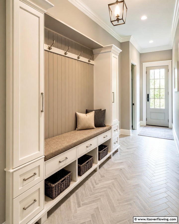 Built In Storage Bench - 21 Mud Room Ideas for Organized & Stylish Entryways