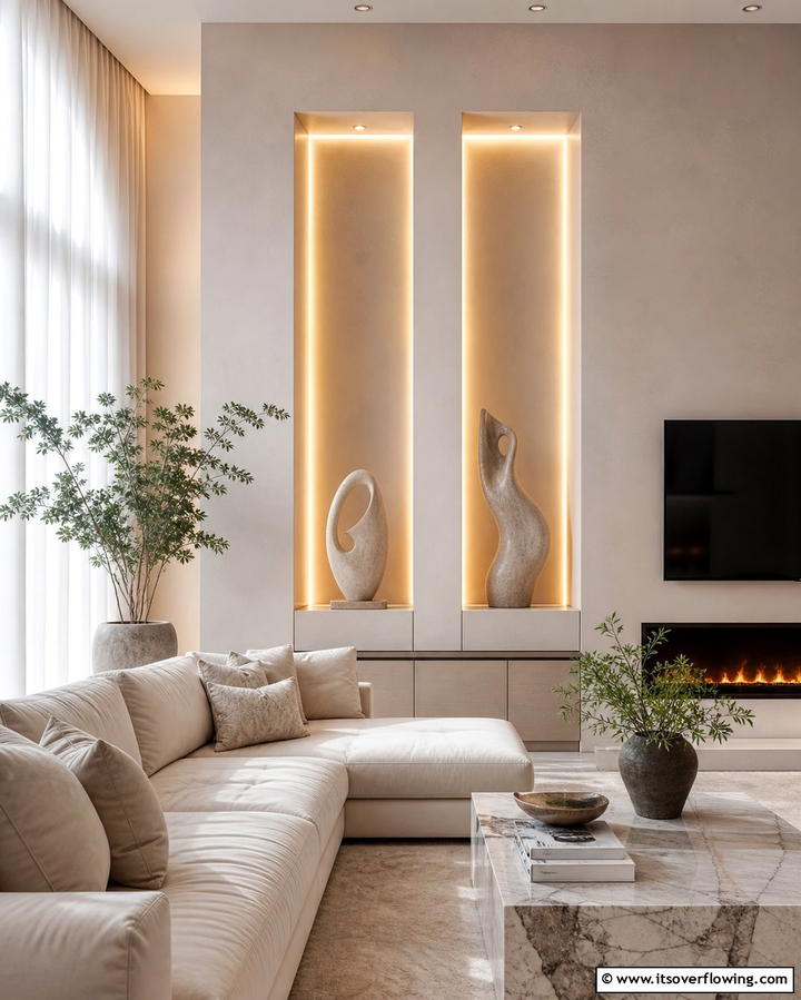 Built In Wall Niches for Seamless Storage - 25 Wall Storage Ideas to Maximize Your Space