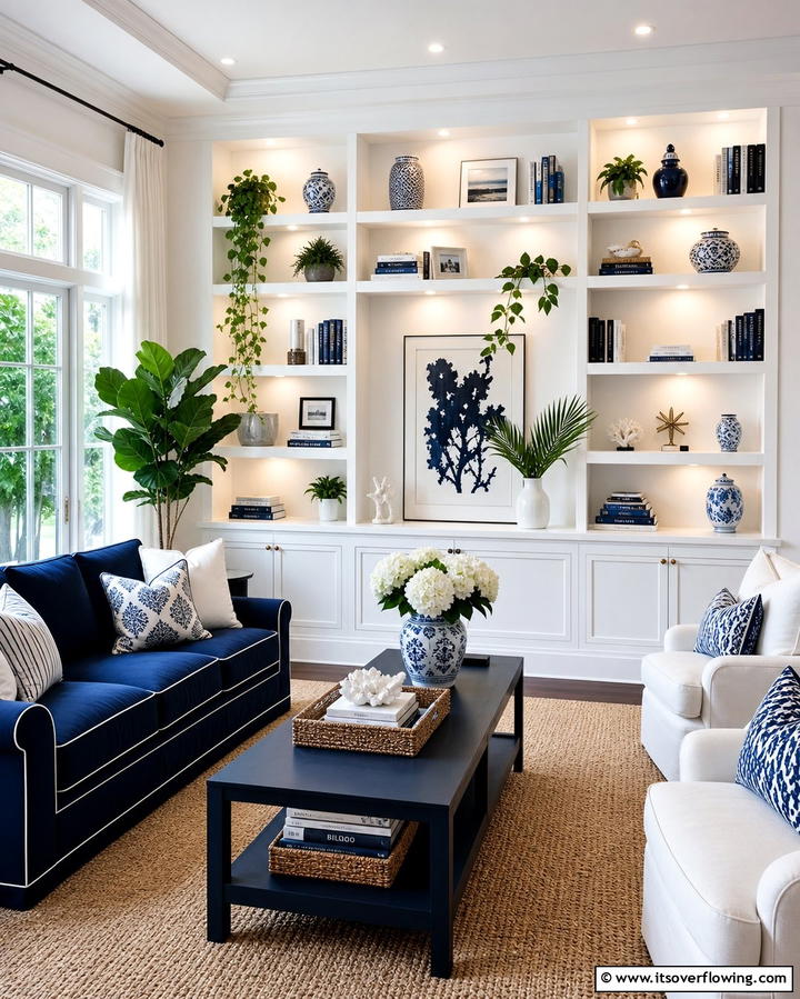 Built In Wall Shelves - 30 Living Room Storage Ideas to Declutter Your Space