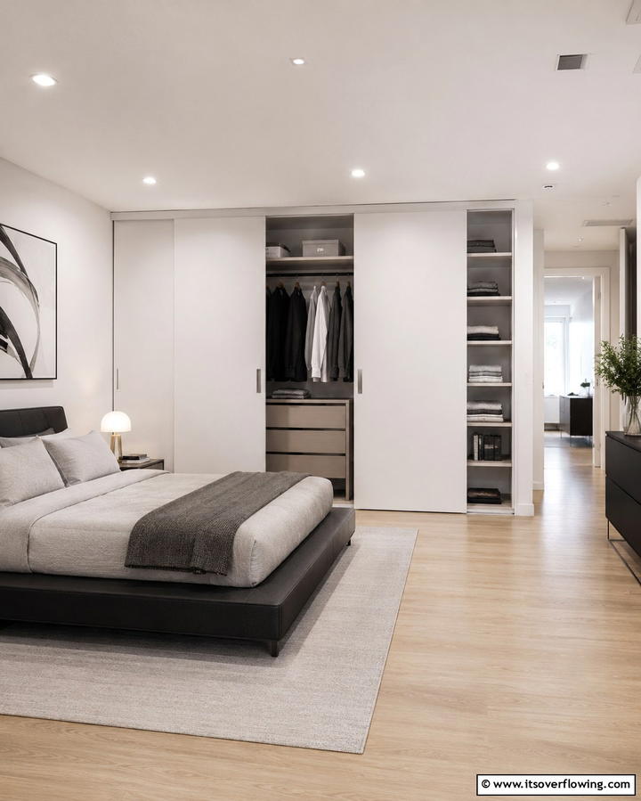 Built In Wardrobes with Sliding Doors - 25 Smart Bedroom Storage Ideas to Declutter Your Space