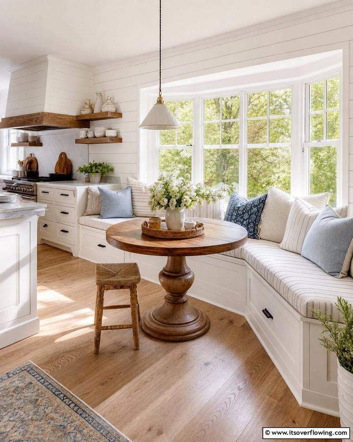 Built In Window Seating - 20 Cozy Kitchen Ideas to Make Your Space Warm and Inviting
