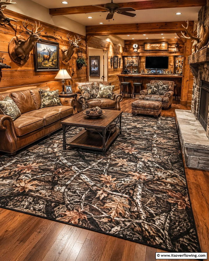 Built in Gun Safe for Security and Style - 25 Unique Hunting Man Cave Ideas for Your Space