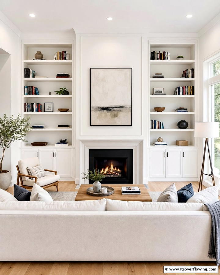Built in Shelving for Seamless Organization - 30 Minimalist Decorating Ideas for a Clutter-Free Home