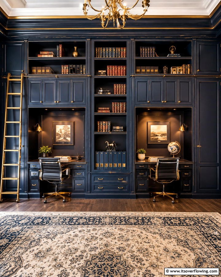 Built in Storage Units for Organization - 25 Home Office for Couples Ideas and Designs