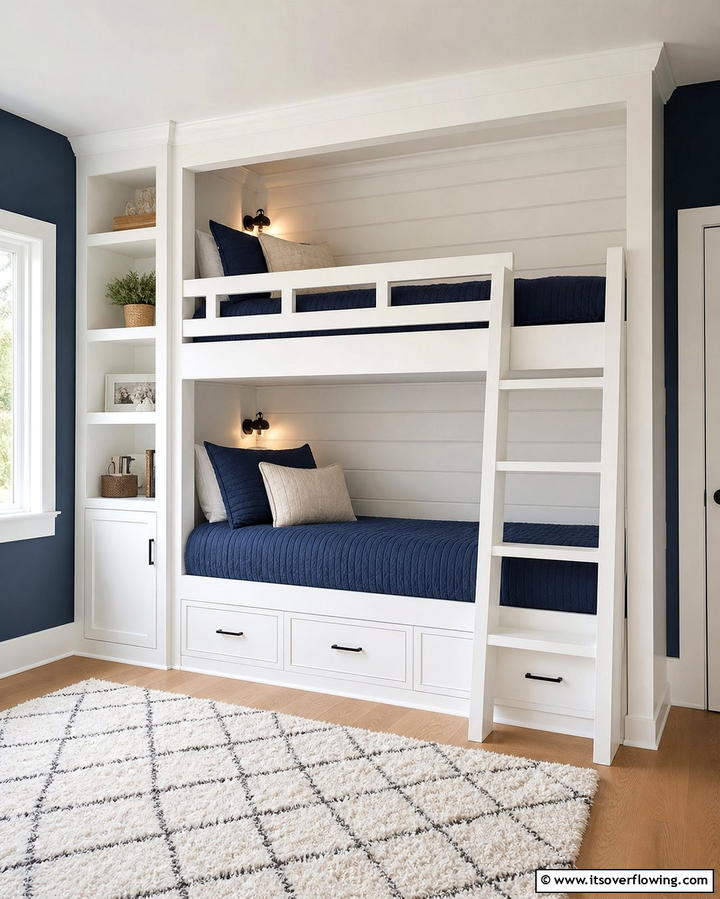Bunk Beds for Space Efficiency - 25 Twin Bedroom Ideas for Shared Spaces