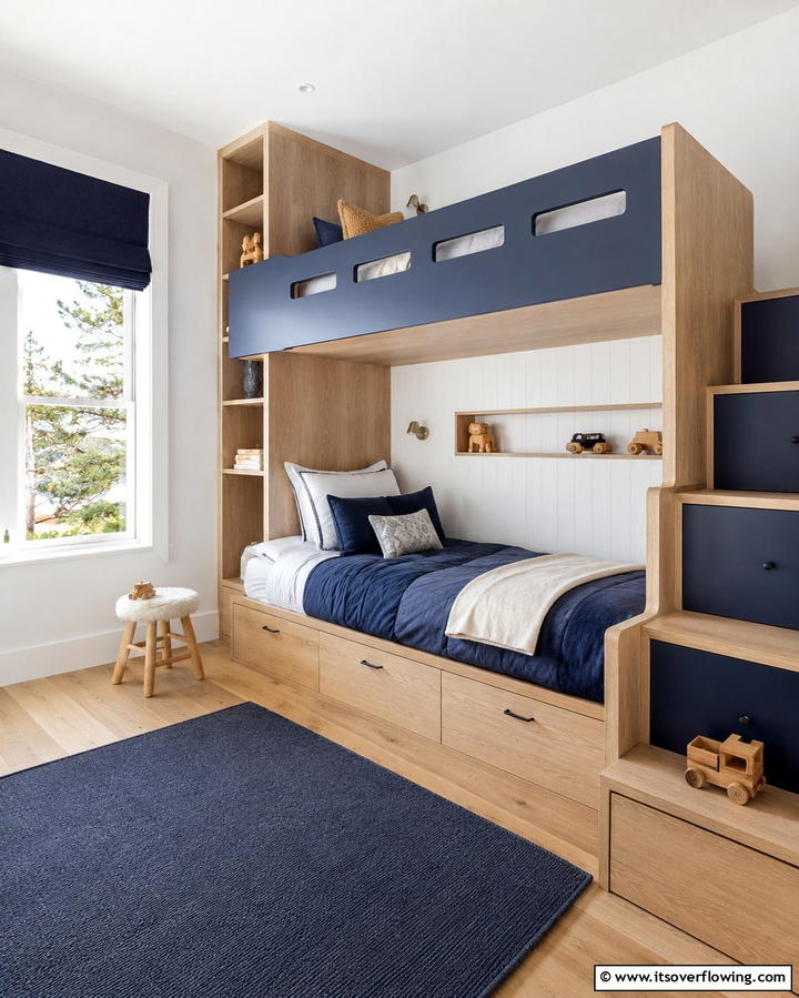 Bunk Beds with Built In Storage - 25 Shared Bedroom Ideas for Small Rooms to Maximize Space