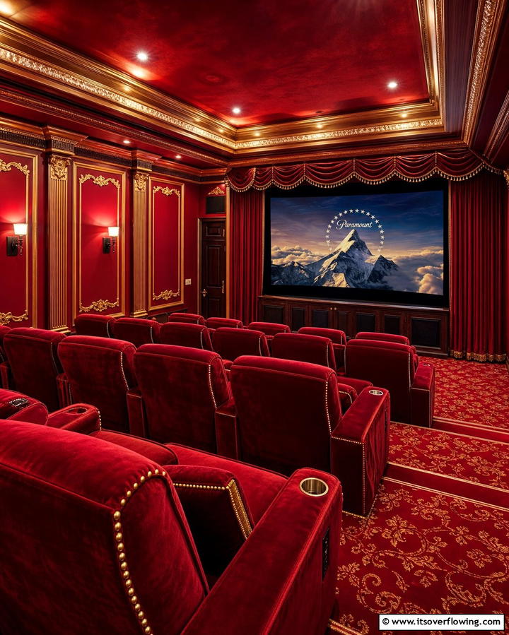 Burgundy RedExact - 30 Home Theater Paint Colors for Immersive Entertainment