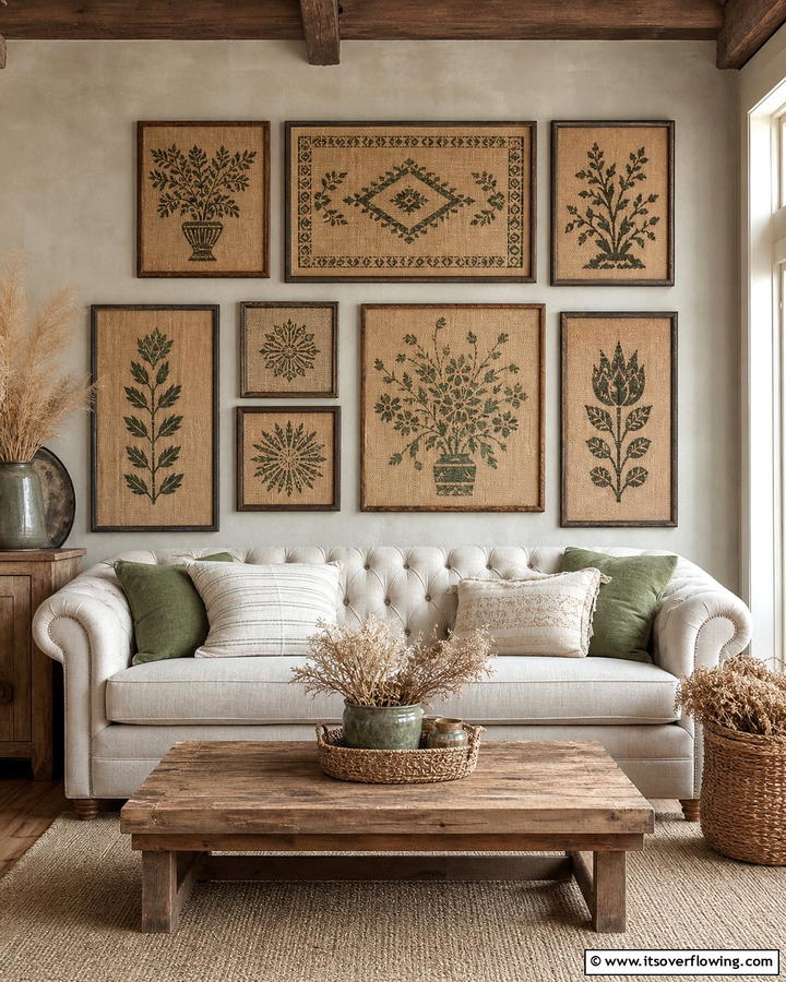 Burlap Wall Art - 20 Rustic Wall Decor Ideas for a Cozy and Charming Home