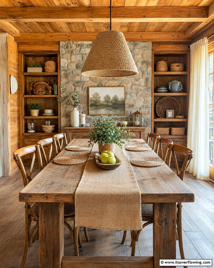 Burlap and Jute Accents - 25 Cabin Decor Ideas for a Cozy Retreat