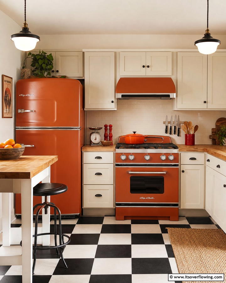 Burnt Orange Appliances - 25 Burnt Orange Kitchen Ideas for a Warm and Inviting Space