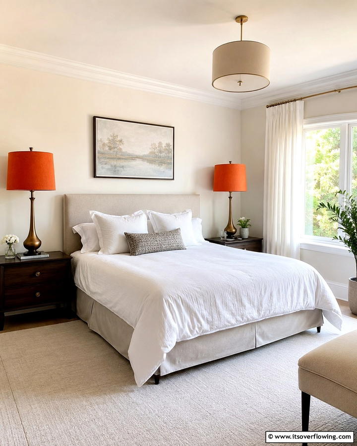 Burnt Orange LampshadesOne - 30 Warm Burnt Orange Bedroom Designs for Cozy Autumn Vibes
