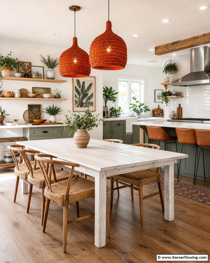 Burnt Orange Pendant LightsOne - 25 Burnt Orange Kitchen Ideas for a Warm and Inviting Space