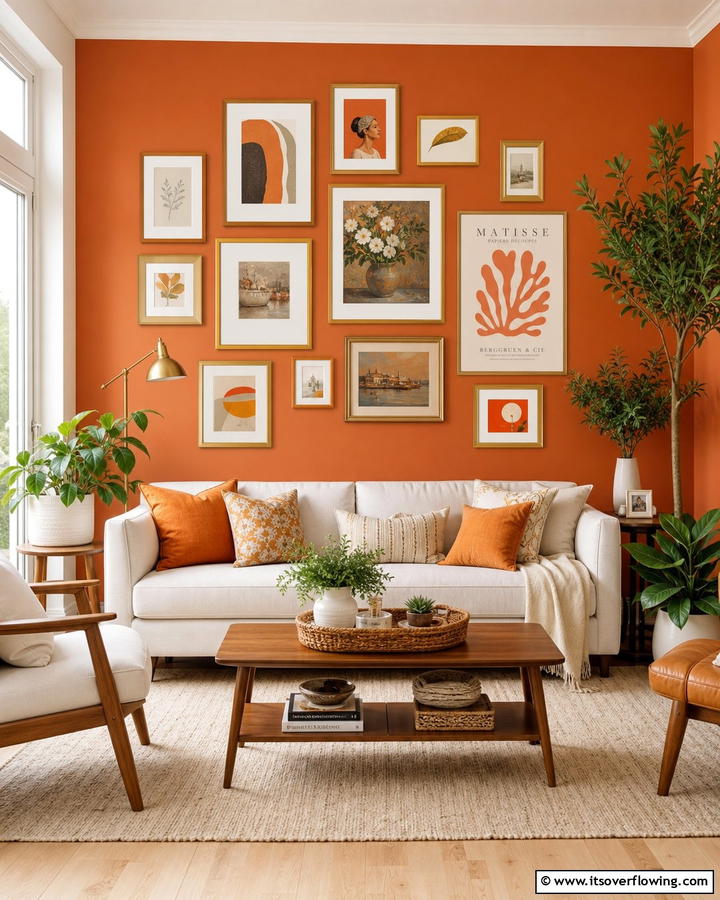 Burnt Orange Wall Art Gallery - 25 Burnt Orange Living Room Ideas for a Warm Ambiance