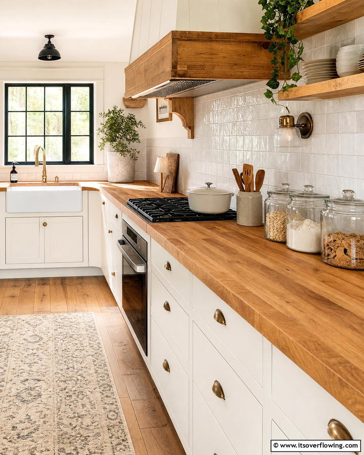 Butcher Block Countertops for Warmth - 25 Farmhouse Laundry Room Ideas for Function and Style