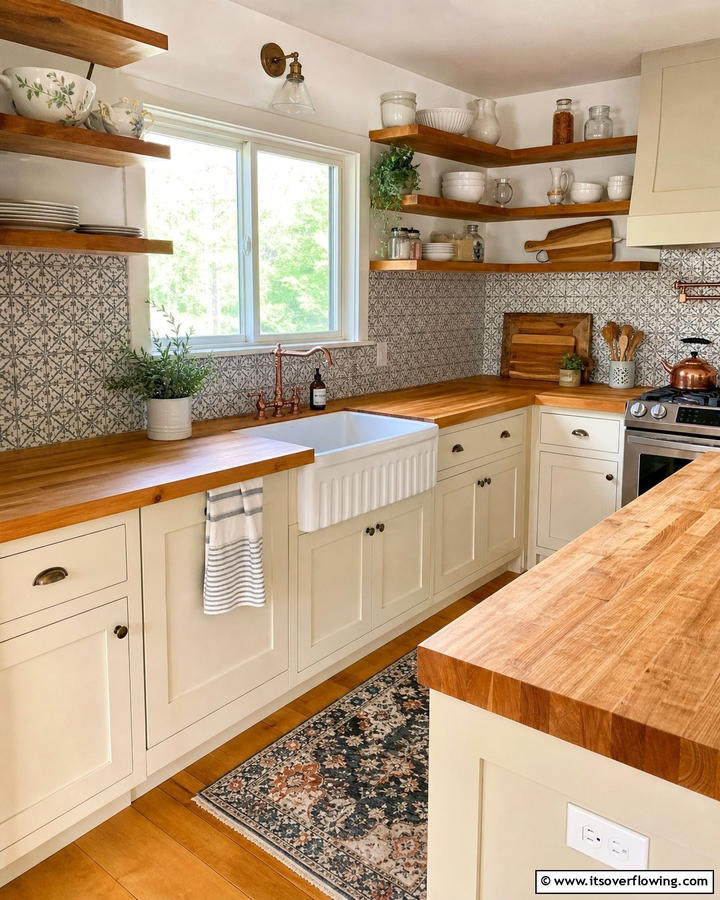 Butcher Block Warmth Countertops - 21 Kitchen Countertop Ideas- Durable & Stylish Surfaces