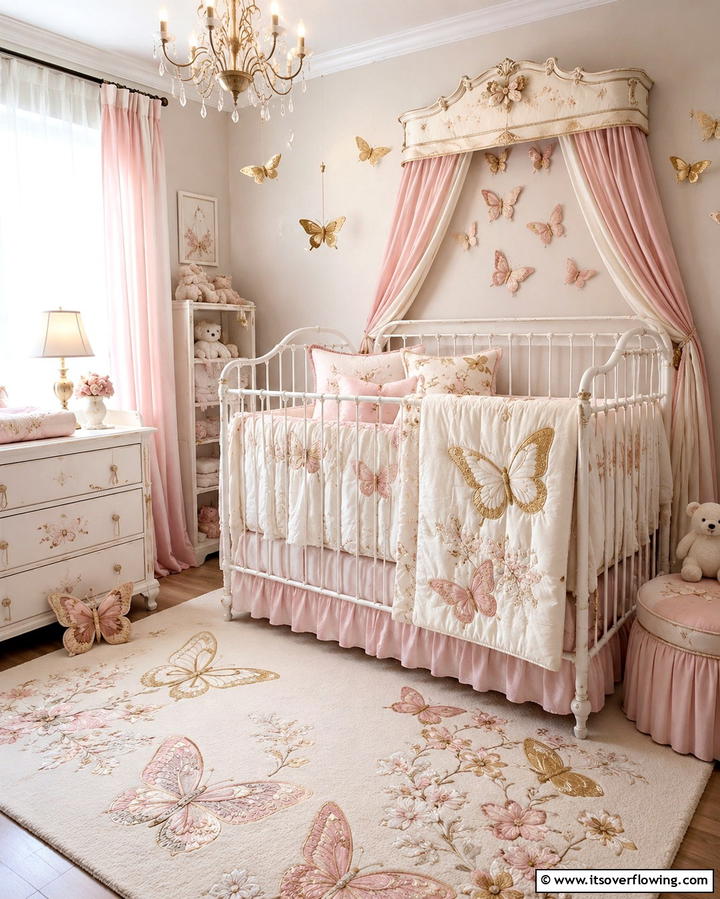 Butterfly Accents - 30 Nature Themed Nursery Ideas for a Serene Kids Room