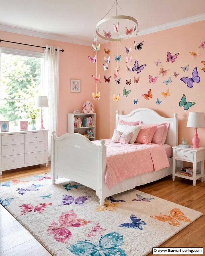 Butterfly Accents and Mobiles - 30 Enchanting Fairy-Themed Bedroom Designs for Whimsical Spaces