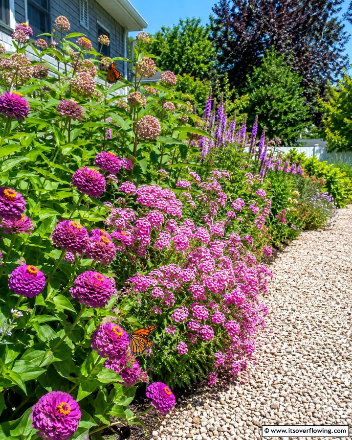 Butterfly Friendly Flower Bed - 30 Front Yard Flower Bed Ideas for Curb Appeal Boost
