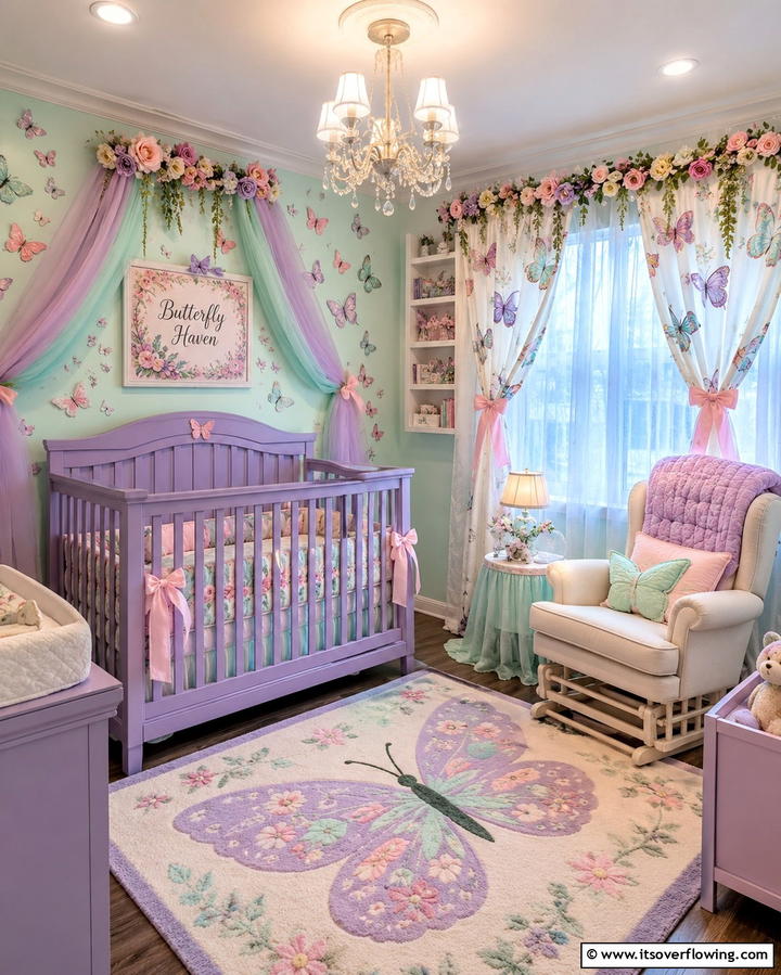 Butterfly Haven - 30 Nature Themed Nursery Ideas for a Serene Kids Room