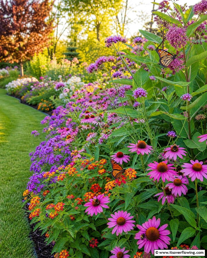 Butterfly and Bee Friendly Bed - 21 Flower Bed Ideas to Beautify Your Garden or Yard