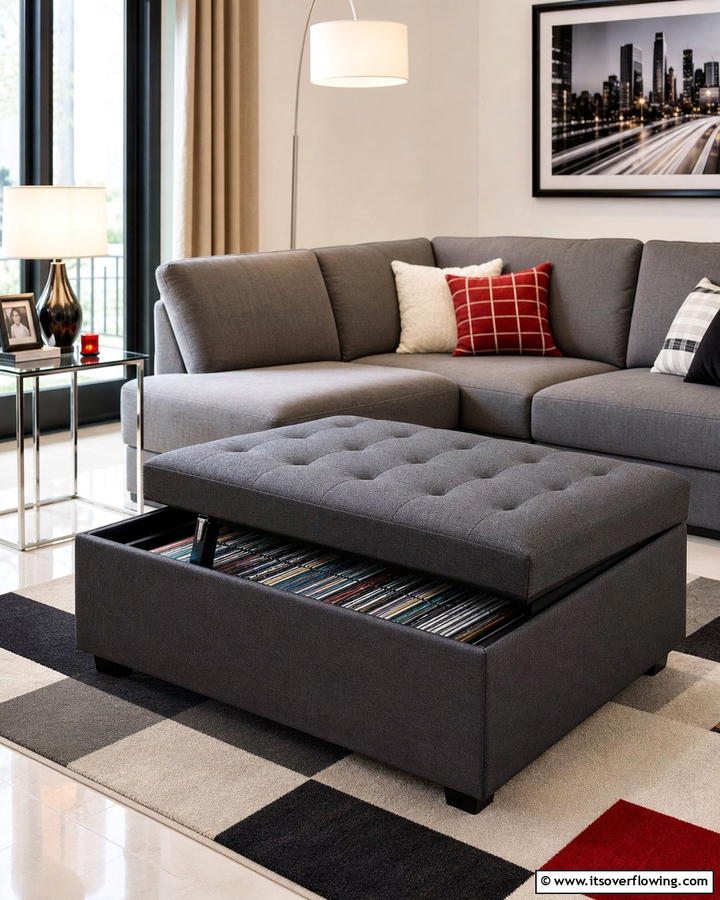 CD Storage Ottomans - 20 Creative CD Storage Ideas for Modern Homes