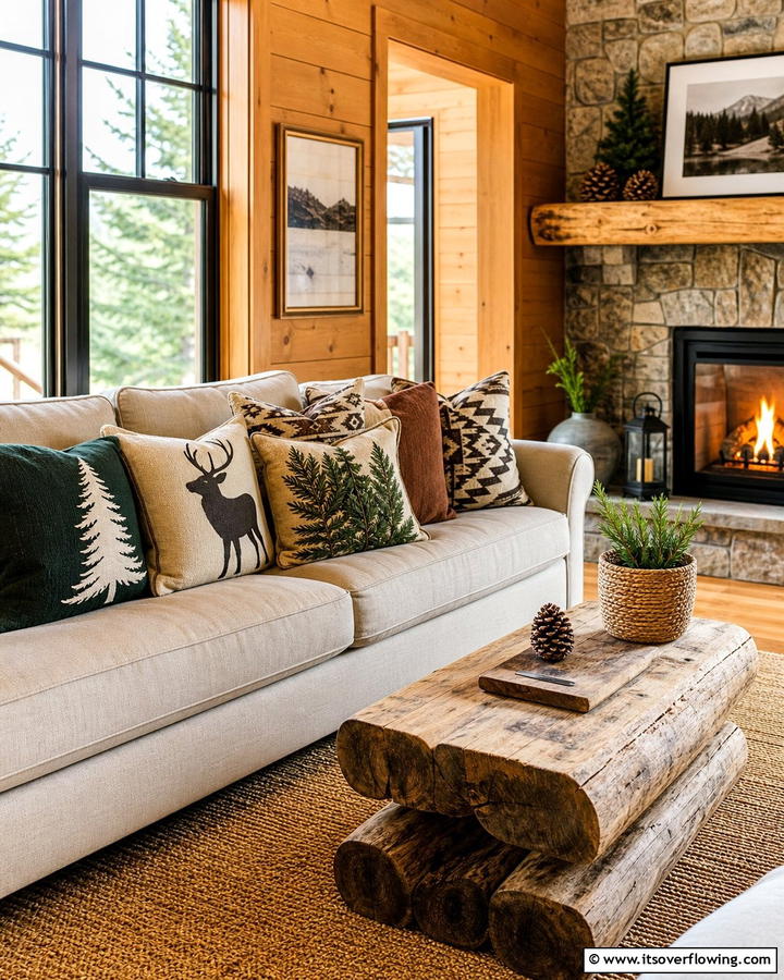 Cabin Themed Throw Pillows - 25 Cabin Decor Ideas for a Cozy Retreat